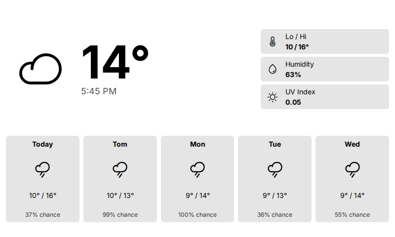 Preview of Simple Weather
