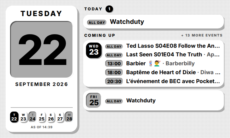 Preview of Neumorphic Calendar - B&W