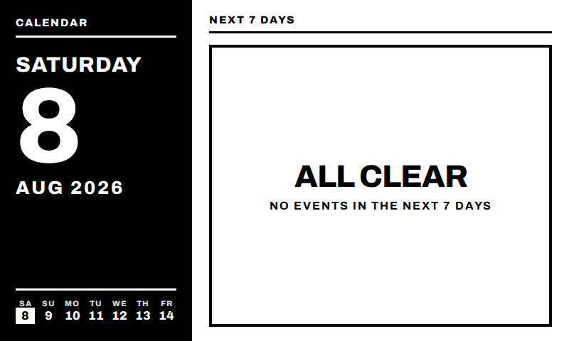 Preview of E1001 · Calendar